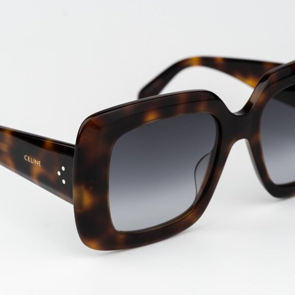 Celine 3 DOTS Women Sunglasses Havana Gradient Smoke Geometric CL40263I 53B - Picture 5 of 12